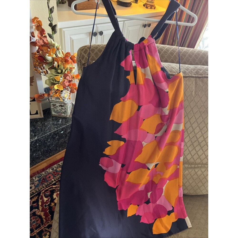 Trina Turk Women's Roe Kona Leaf Sleeveless Dress, Multi, 10 Vacation Cocktails